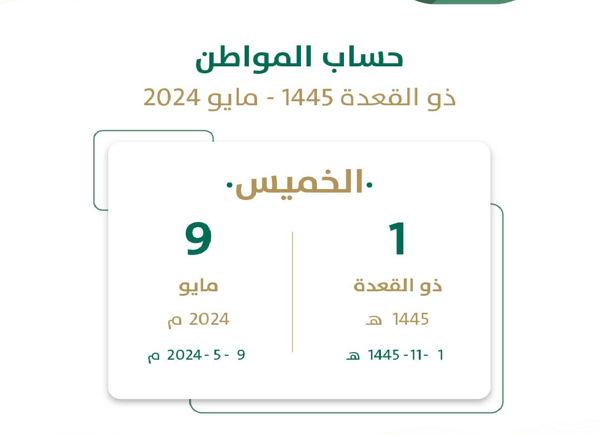 موعد صرف راتب حساب المواطن الدفعة 78 لشهر مايو 2024