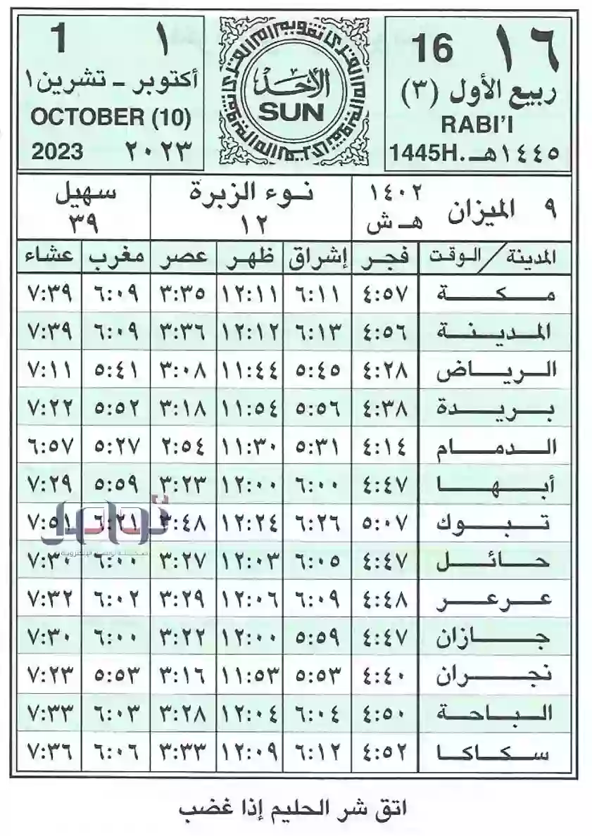 كم ساعة تفصل بين اذان الفجر والمغرب في السعودية؟ 