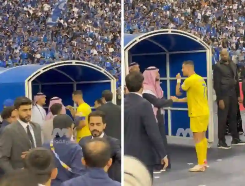 فيديو يكشف تفاصيل حوار ساخن بين رونالدو ورئيس النصر بعد الخسارة الثقيلة في الديربي 